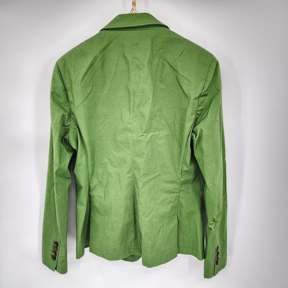 ALLEGRI Italian Blazer With Revers Collar in Green Size 12 - Picture 2 of 7